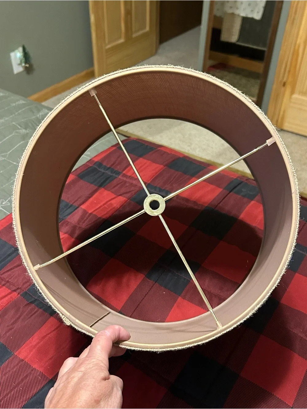 Natural Burlap Lamp Shade - Neutral Tan